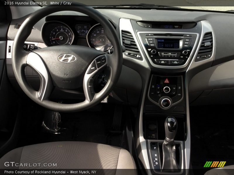 White / Gray 2016 Hyundai Elantra SE