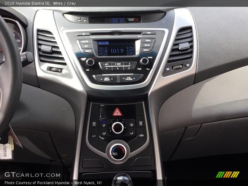 White / Gray 2016 Hyundai Elantra SE