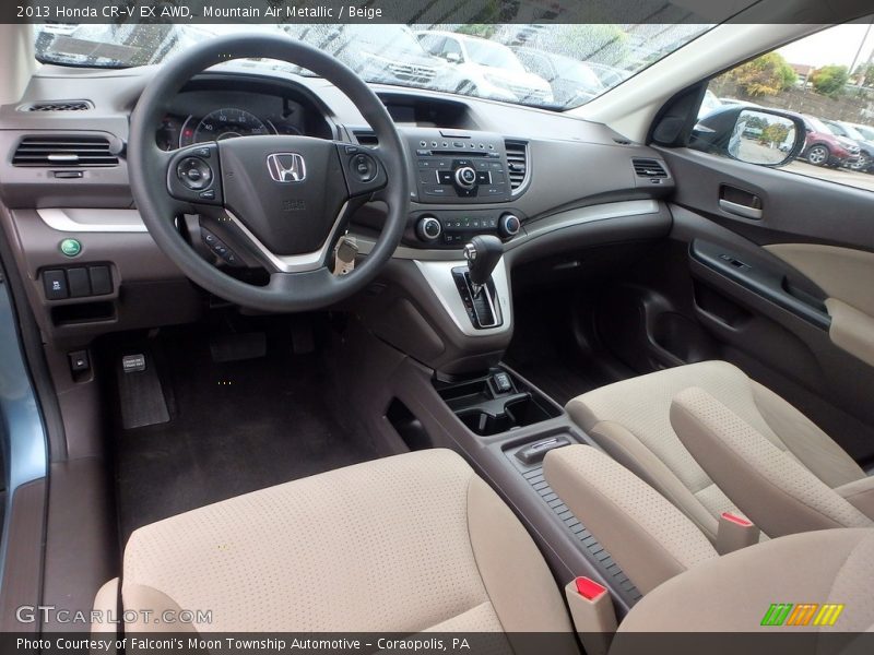 Mountain Air Metallic / Beige 2013 Honda CR-V EX AWD