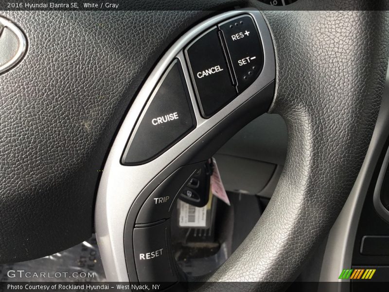 White / Gray 2016 Hyundai Elantra SE