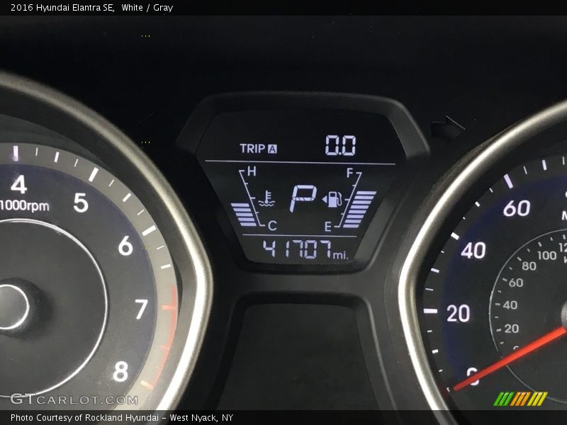 White / Gray 2016 Hyundai Elantra SE