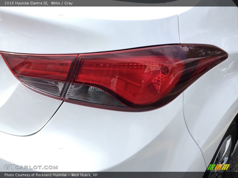 White / Gray 2016 Hyundai Elantra SE