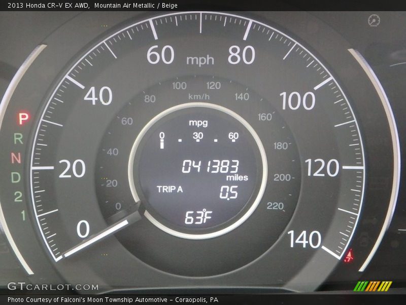 Mountain Air Metallic / Beige 2013 Honda CR-V EX AWD