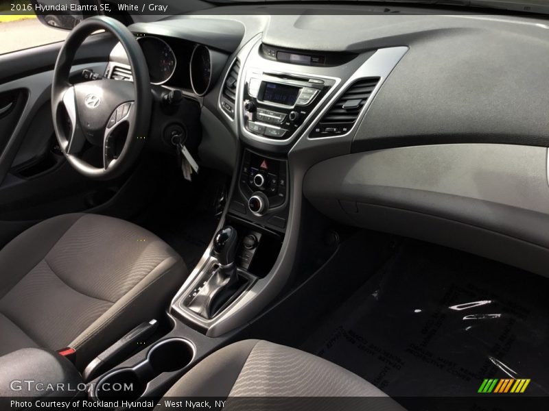 White / Gray 2016 Hyundai Elantra SE