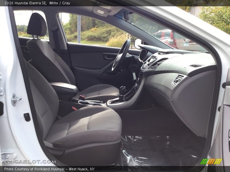 White / Gray 2016 Hyundai Elantra SE
