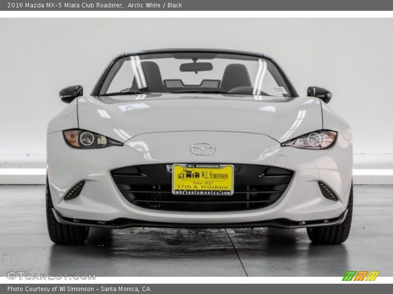 Arctic White / Black 2016 Mazda MX-5 Miata Club Roadster