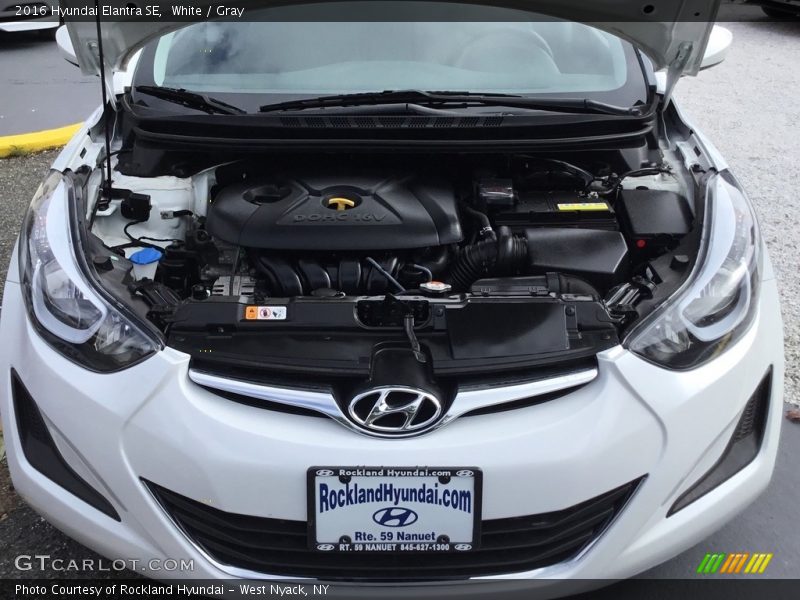White / Gray 2016 Hyundai Elantra SE