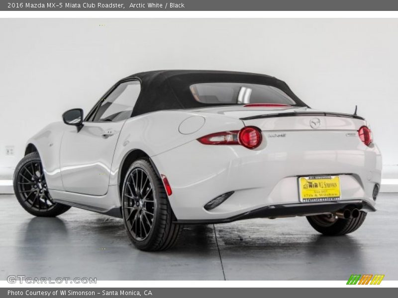 Arctic White / Black 2016 Mazda MX-5 Miata Club Roadster