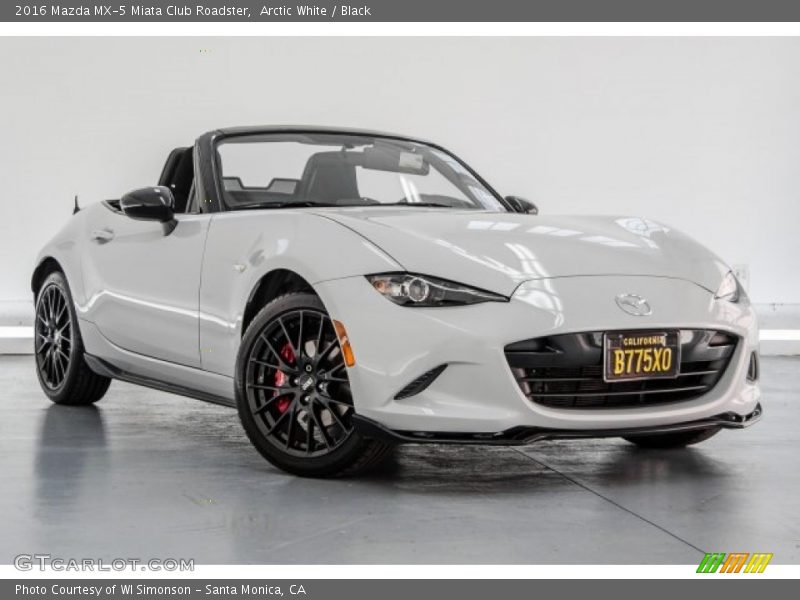 Arctic White / Black 2016 Mazda MX-5 Miata Club Roadster