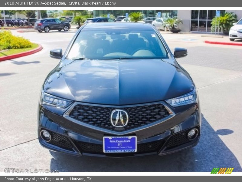 Crystal Black Pearl / Ebony 2018 Acura TLX V6 A-Spec Sedan