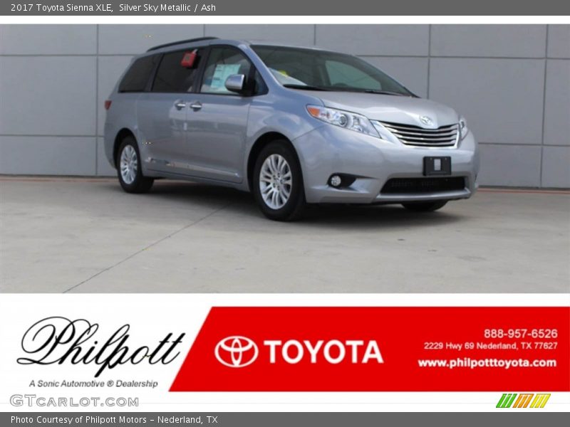Silver Sky Metallic / Ash 2017 Toyota Sienna XLE