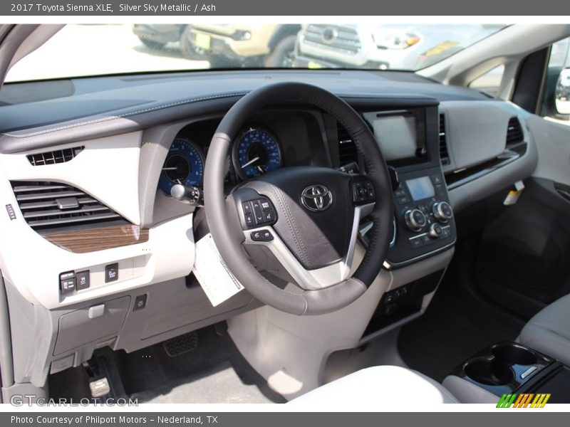 Silver Sky Metallic / Ash 2017 Toyota Sienna XLE