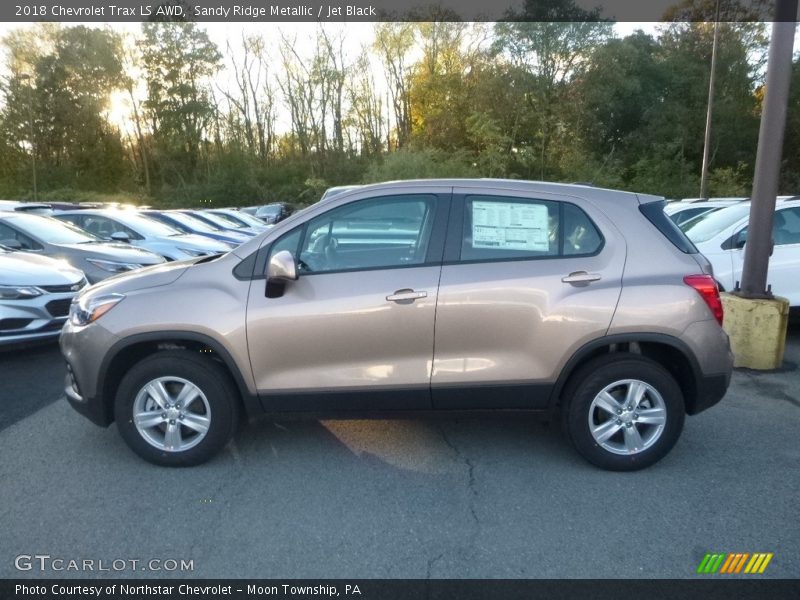 Sandy Ridge Metallic / Jet Black 2018 Chevrolet Trax LS AWD