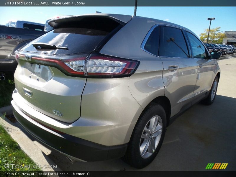 White Gold / Ebony 2018 Ford Edge SEL AWD