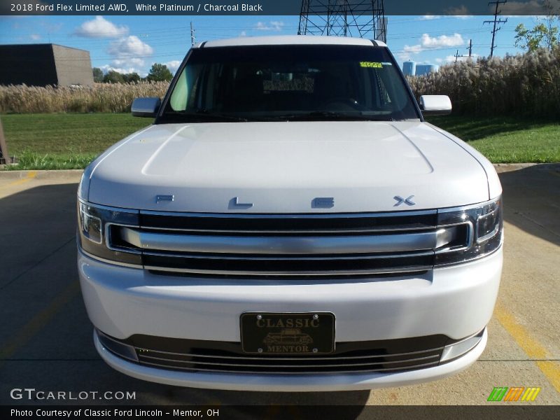 White Platinum / Charcoal Black 2018 Ford Flex Limited AWD