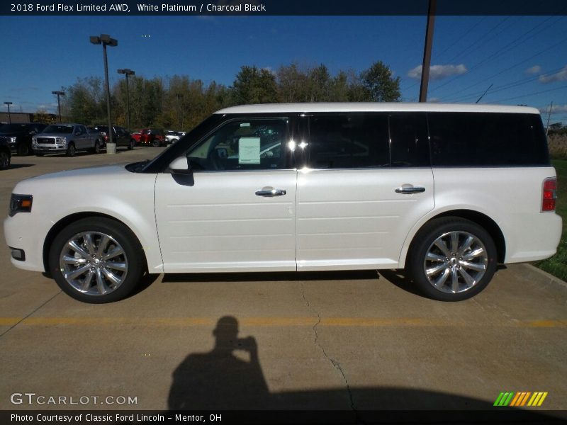 White Platinum / Charcoal Black 2018 Ford Flex Limited AWD