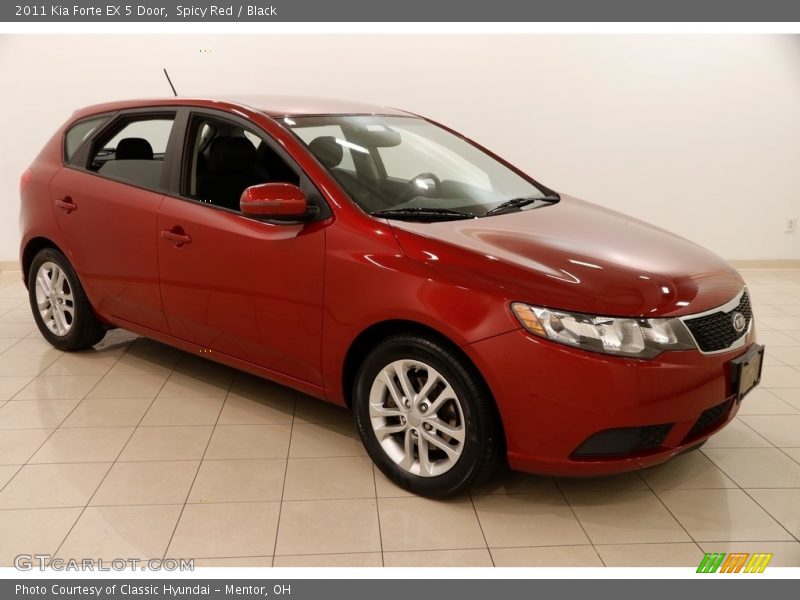 Spicy Red / Black 2011 Kia Forte EX 5 Door