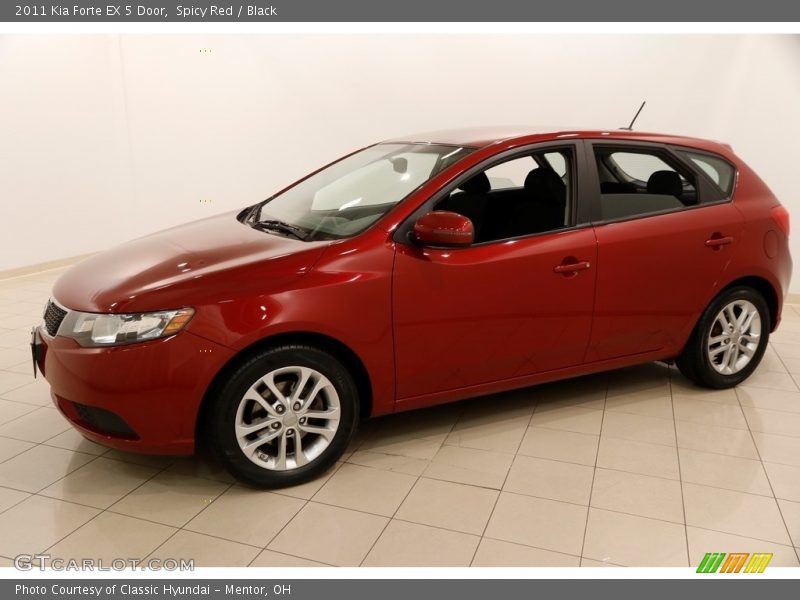 Spicy Red / Black 2011 Kia Forte EX 5 Door