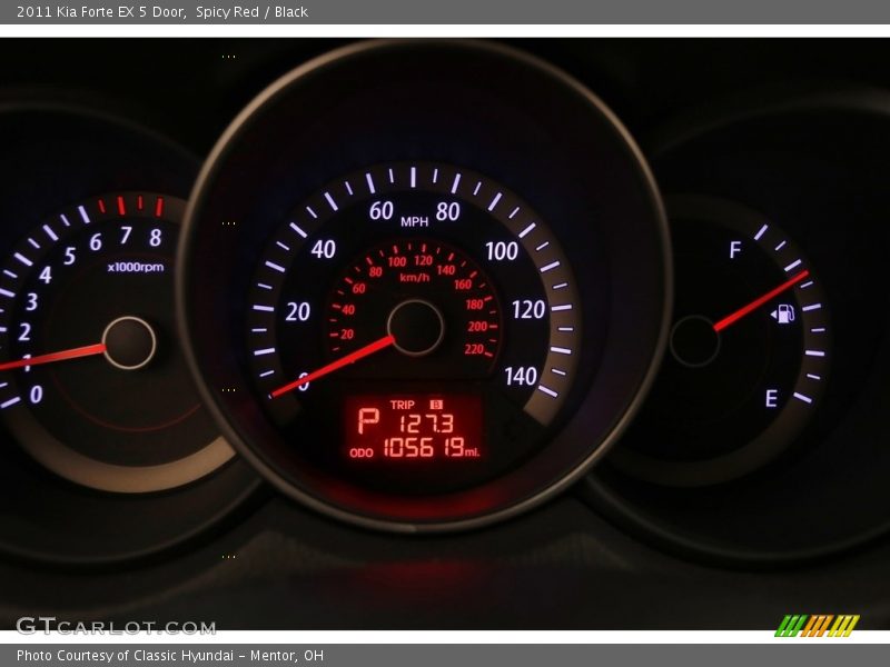 Spicy Red / Black 2011 Kia Forte EX 5 Door