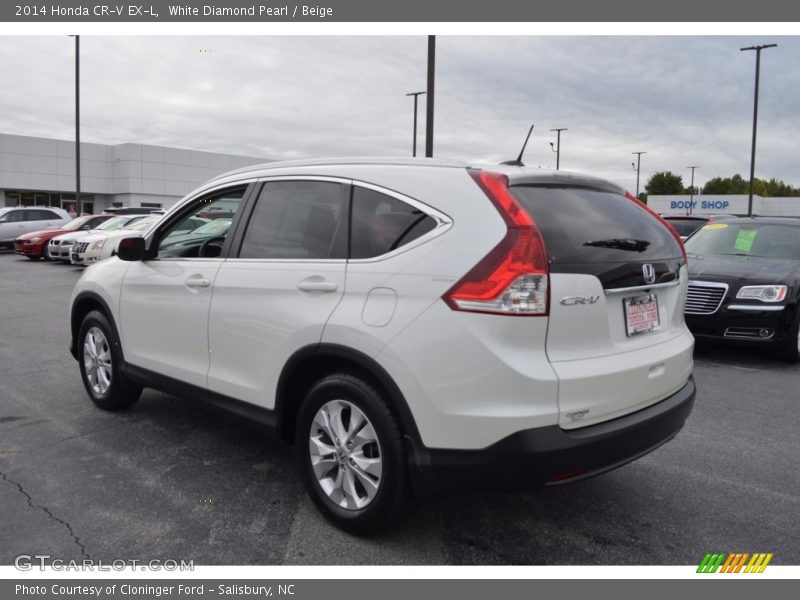 White Diamond Pearl / Beige 2014 Honda CR-V EX-L