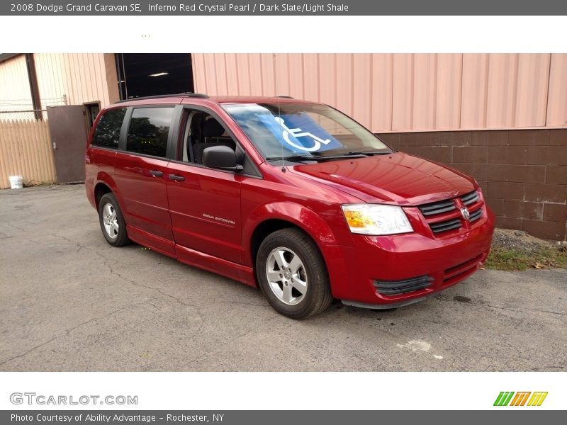 Inferno Red Crystal Pearl / Dark Slate/Light Shale 2008 Dodge Grand Caravan SE