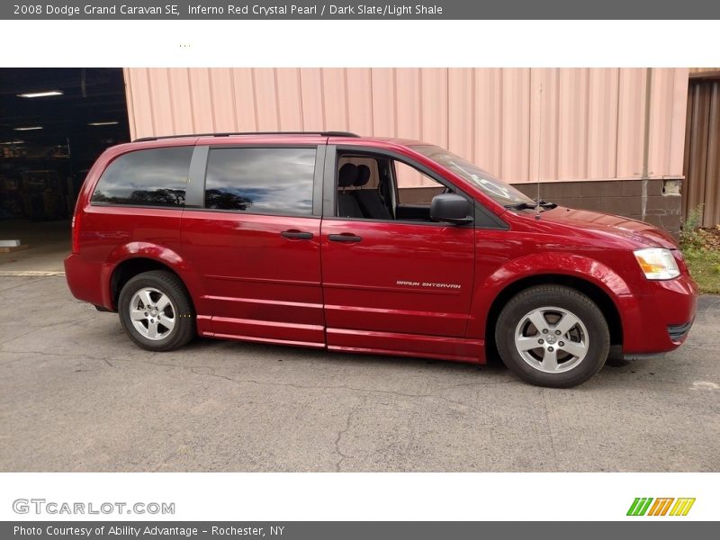 Inferno Red Crystal Pearl / Dark Slate/Light Shale 2008 Dodge Grand Caravan SE