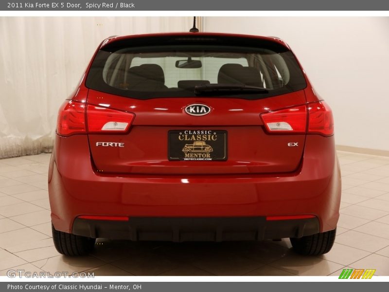 Spicy Red / Black 2011 Kia Forte EX 5 Door