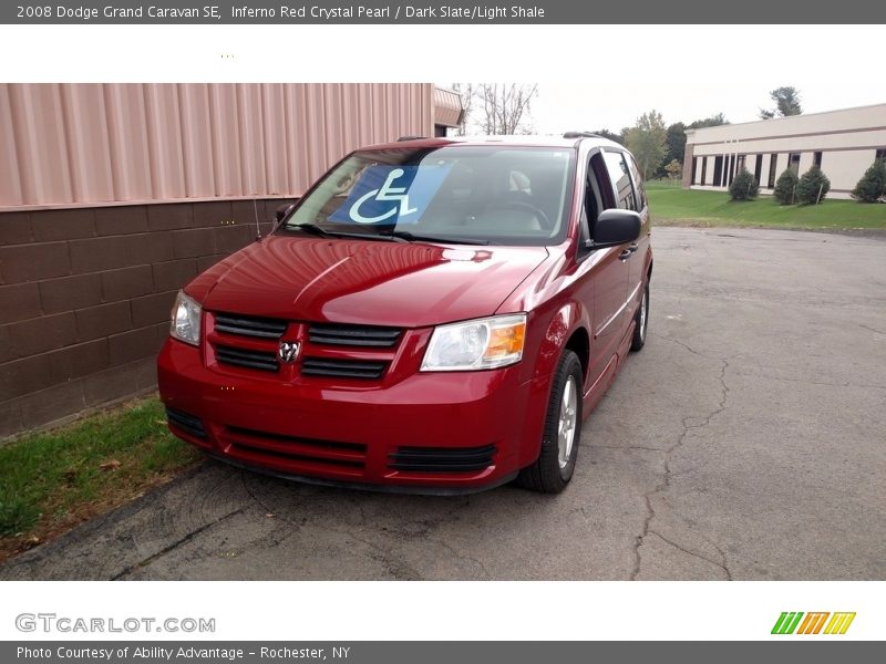 Inferno Red Crystal Pearl / Dark Slate/Light Shale 2008 Dodge Grand Caravan SE