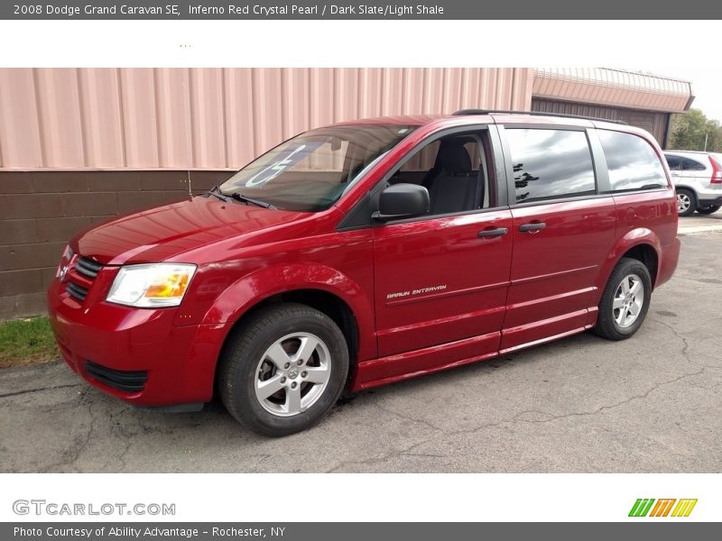 Inferno Red Crystal Pearl / Dark Slate/Light Shale 2008 Dodge Grand Caravan SE