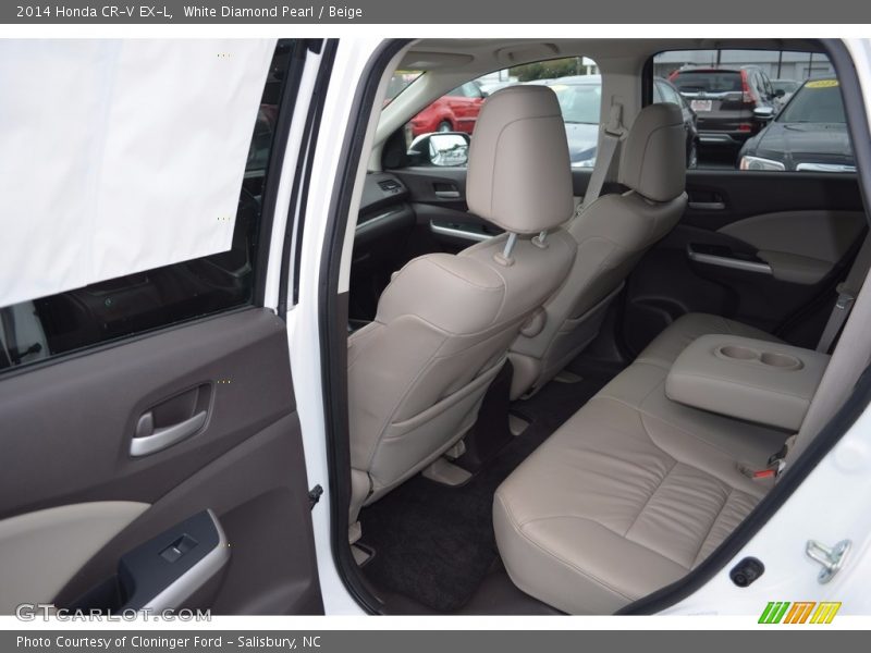 White Diamond Pearl / Beige 2014 Honda CR-V EX-L