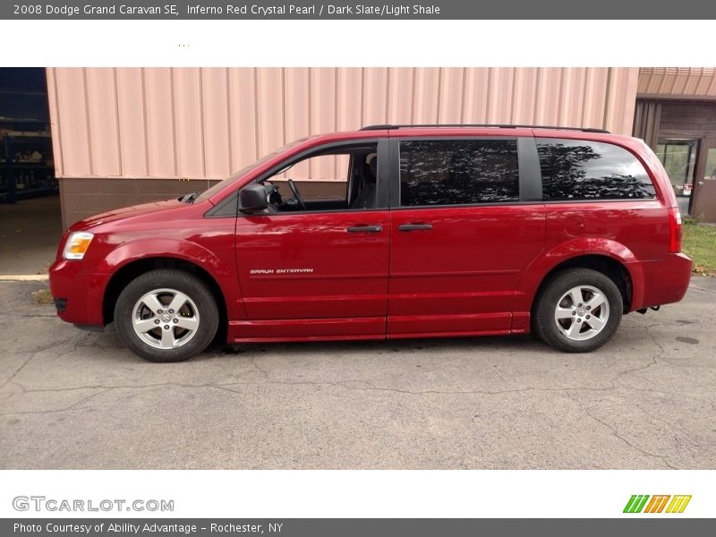 Inferno Red Crystal Pearl / Dark Slate/Light Shale 2008 Dodge Grand Caravan SE