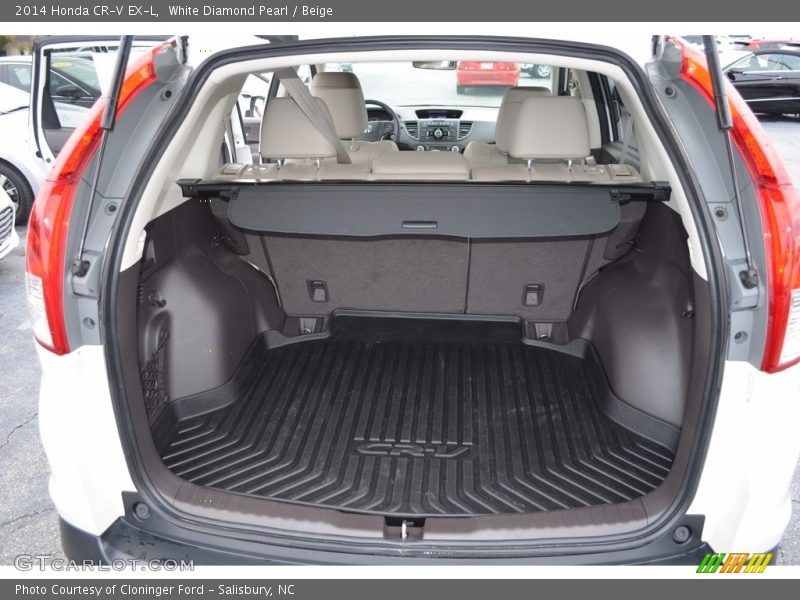 White Diamond Pearl / Beige 2014 Honda CR-V EX-L