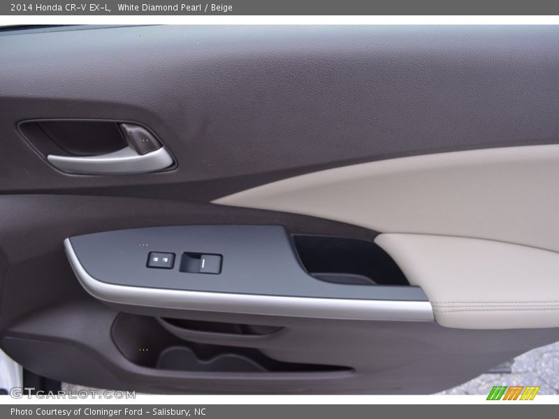 White Diamond Pearl / Beige 2014 Honda CR-V EX-L