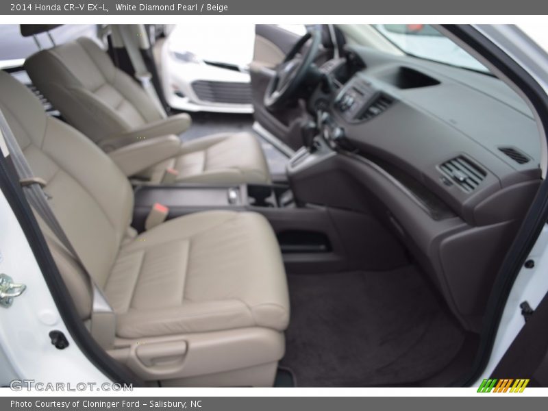 White Diamond Pearl / Beige 2014 Honda CR-V EX-L