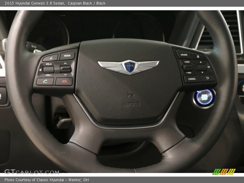 Caspian Black / Black 2015 Hyundai Genesis 3.8 Sedan