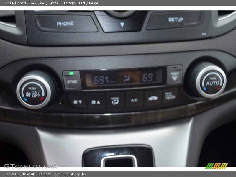 White Diamond Pearl / Beige 2014 Honda CR-V EX-L