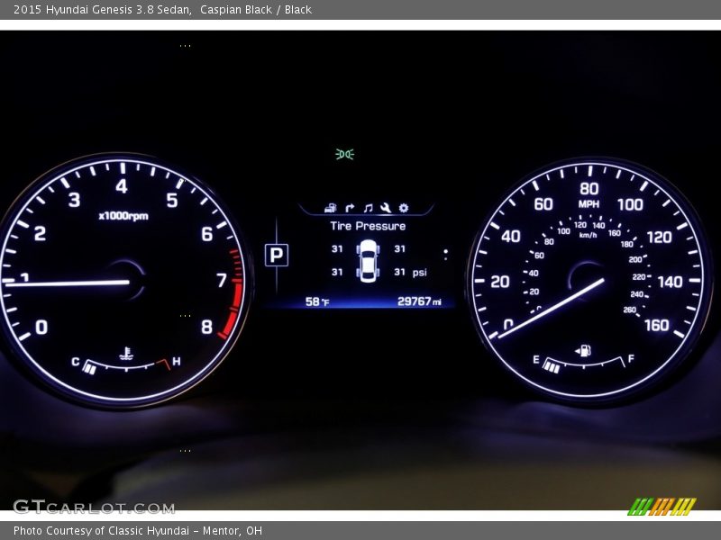 Caspian Black / Black 2015 Hyundai Genesis 3.8 Sedan