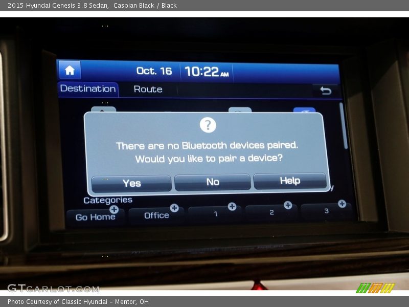 Caspian Black / Black 2015 Hyundai Genesis 3.8 Sedan