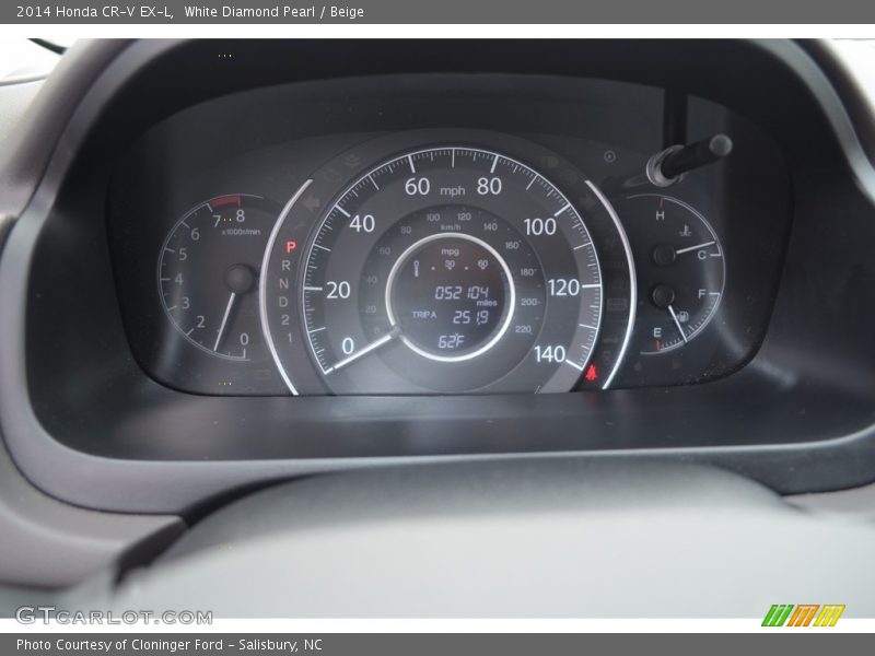 White Diamond Pearl / Beige 2014 Honda CR-V EX-L