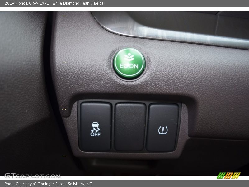 White Diamond Pearl / Beige 2014 Honda CR-V EX-L