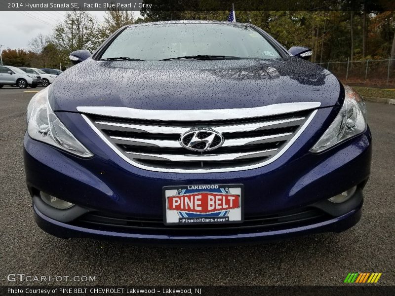 Pacific Blue Pearl / Gray 2014 Hyundai Sonata SE