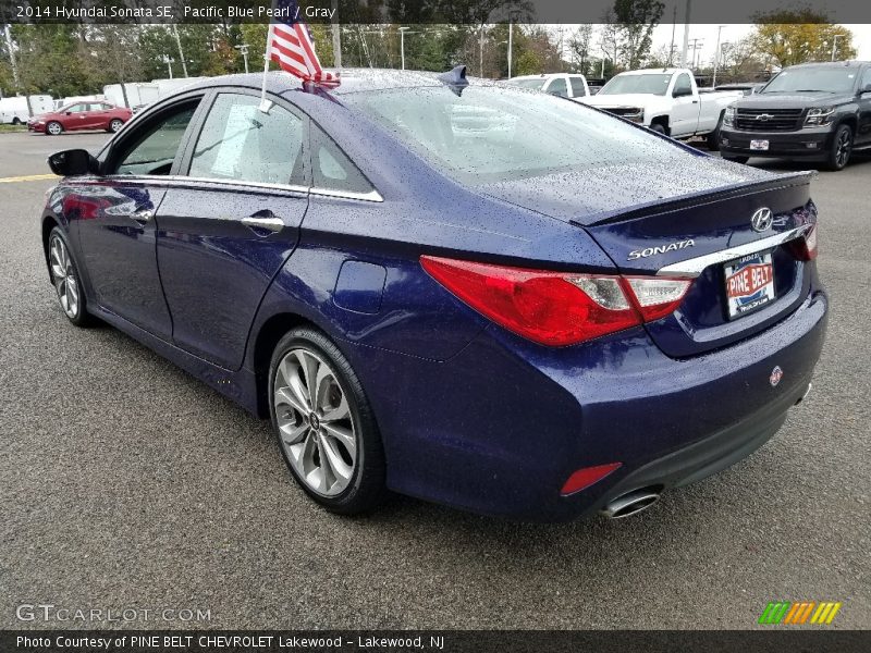 Pacific Blue Pearl / Gray 2014 Hyundai Sonata SE