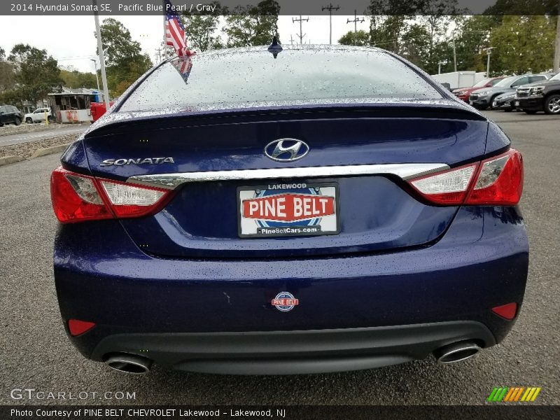Pacific Blue Pearl / Gray 2014 Hyundai Sonata SE