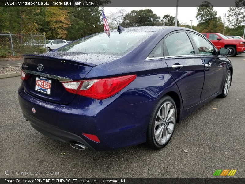 Pacific Blue Pearl / Gray 2014 Hyundai Sonata SE