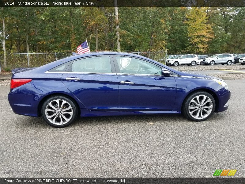 Pacific Blue Pearl / Gray 2014 Hyundai Sonata SE