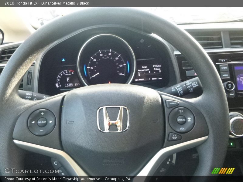 Lunar Silver Metallic / Black 2018 Honda Fit LX