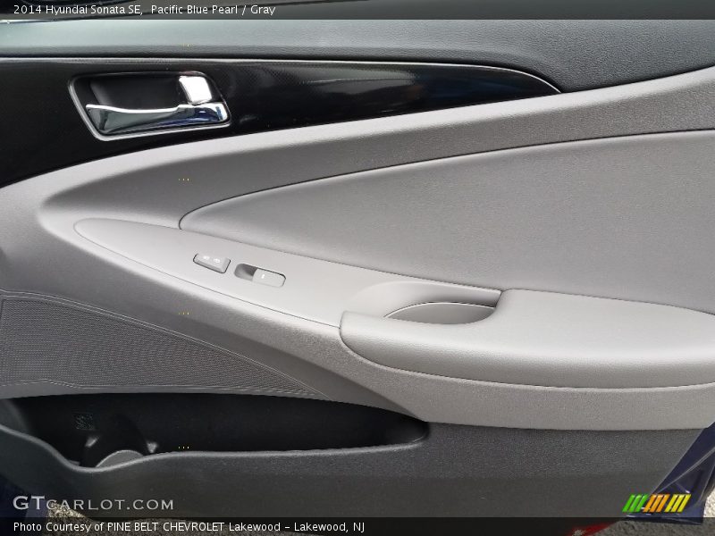 Pacific Blue Pearl / Gray 2014 Hyundai Sonata SE