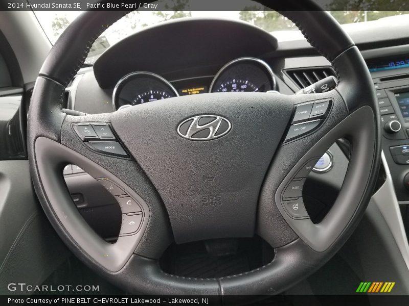 Pacific Blue Pearl / Gray 2014 Hyundai Sonata SE