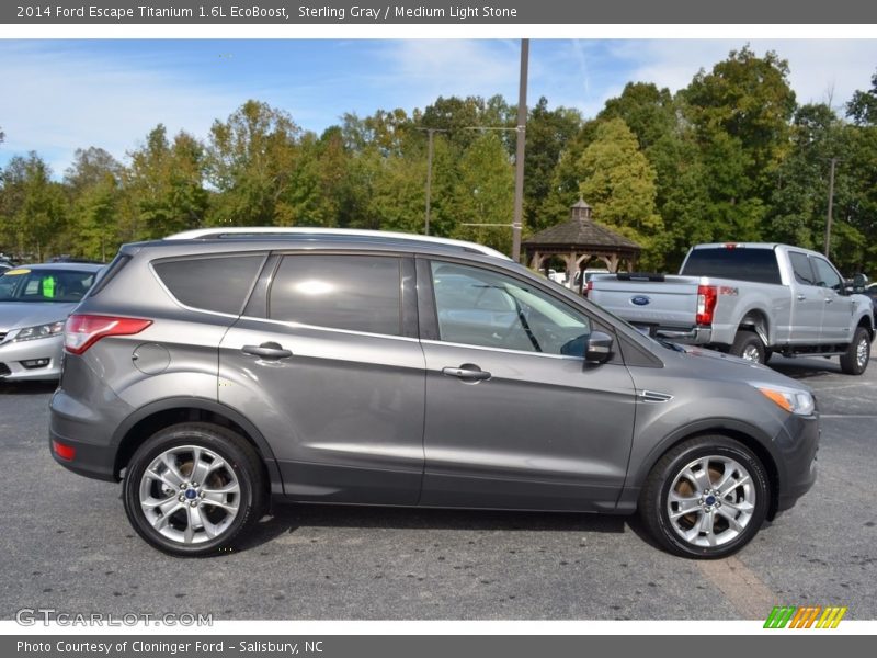 Sterling Gray / Medium Light Stone 2014 Ford Escape Titanium 1.6L EcoBoost