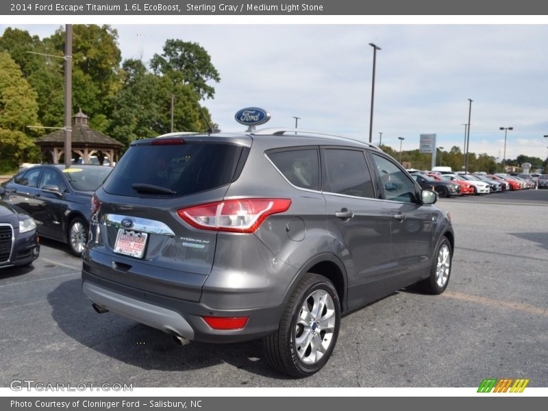 Sterling Gray / Medium Light Stone 2014 Ford Escape Titanium 1.6L EcoBoost